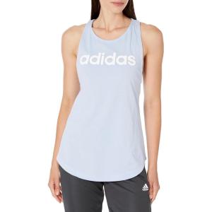 adidas Womens Loungewear Essentials Loose Logo Tank Top(Blue Dawn/White)