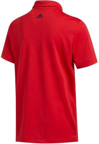 imageadidas Boys 3Stripes Golf Polo ShirtCollegiate Red