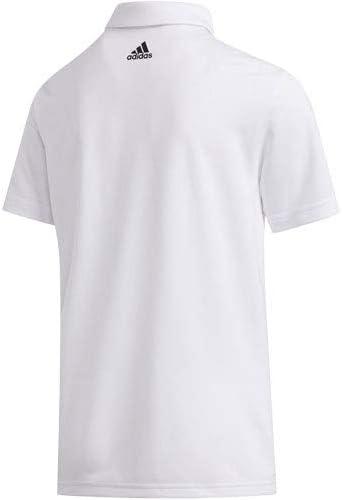 imageadidas Boys 3Stripes Golf Polo ShirtWhite