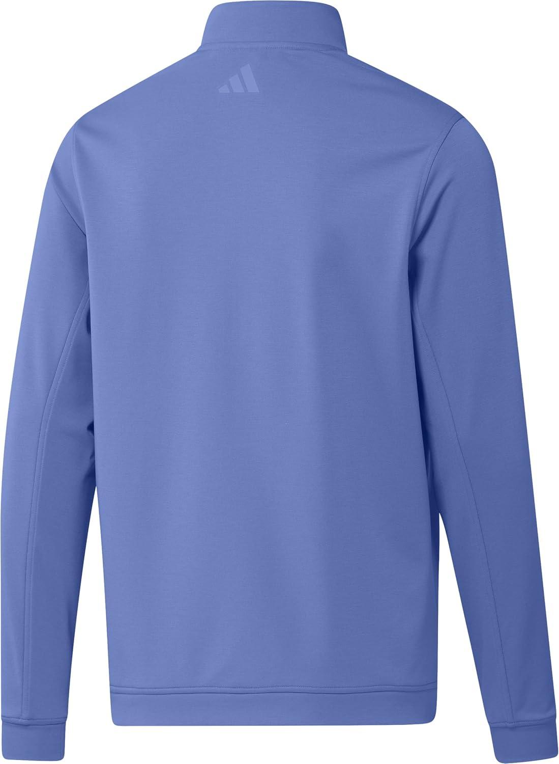 imageadidas Mens Elevated Quarter Zip Golf PulloverBlue Fusion