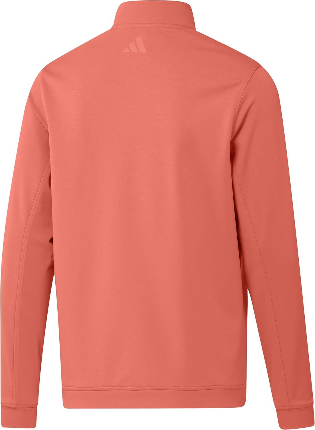 imageadidas Mens Elevated Quarter Zip Golf PulloverCoral Fusion