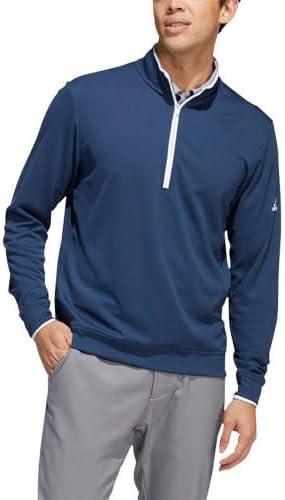imageadidas Mens Elevated Quarter Zip Golf PulloverCrew Navy