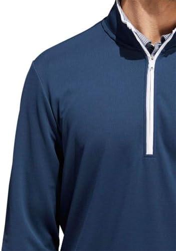 imageadidas Mens Elevated Quarter Zip Golf PulloverCrew Navy