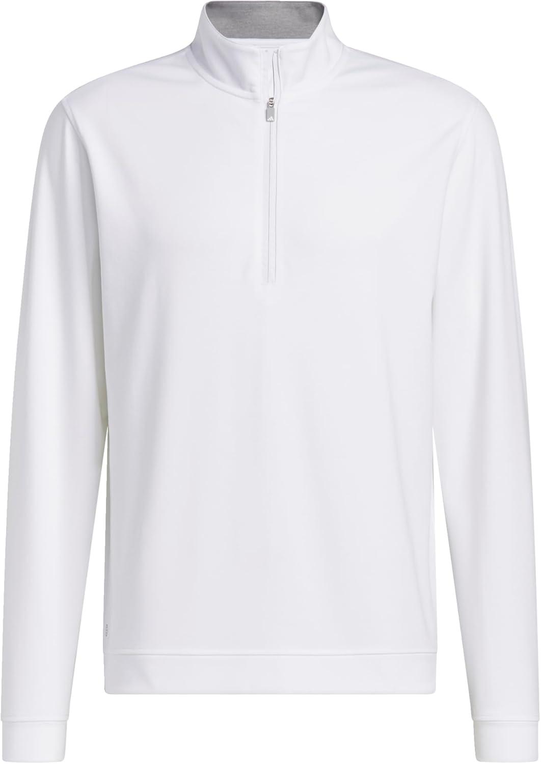 imageadidas Mens Elevated Quarter Zip Golf PulloverWhite
