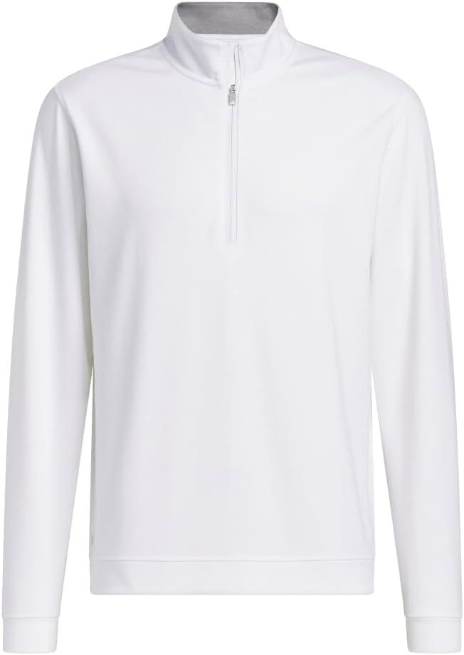 imageadidas Mens Elevated Quarter Zip Golf PulloverWhite