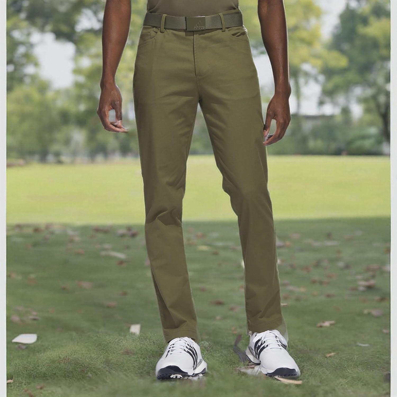 imageadidas Mens Goto 5Pocket Tapered Fit Golf PantsOlive Strata