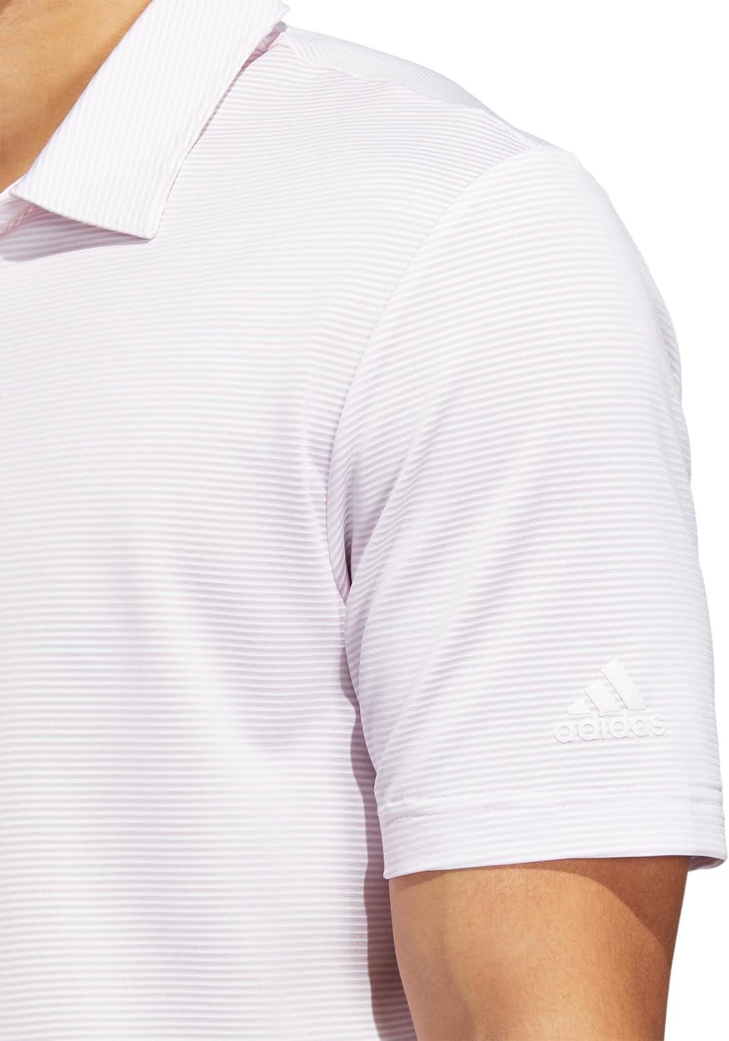 imageadidas Mens Ottoman Golf Polo ShirtAlmost PinkWhite