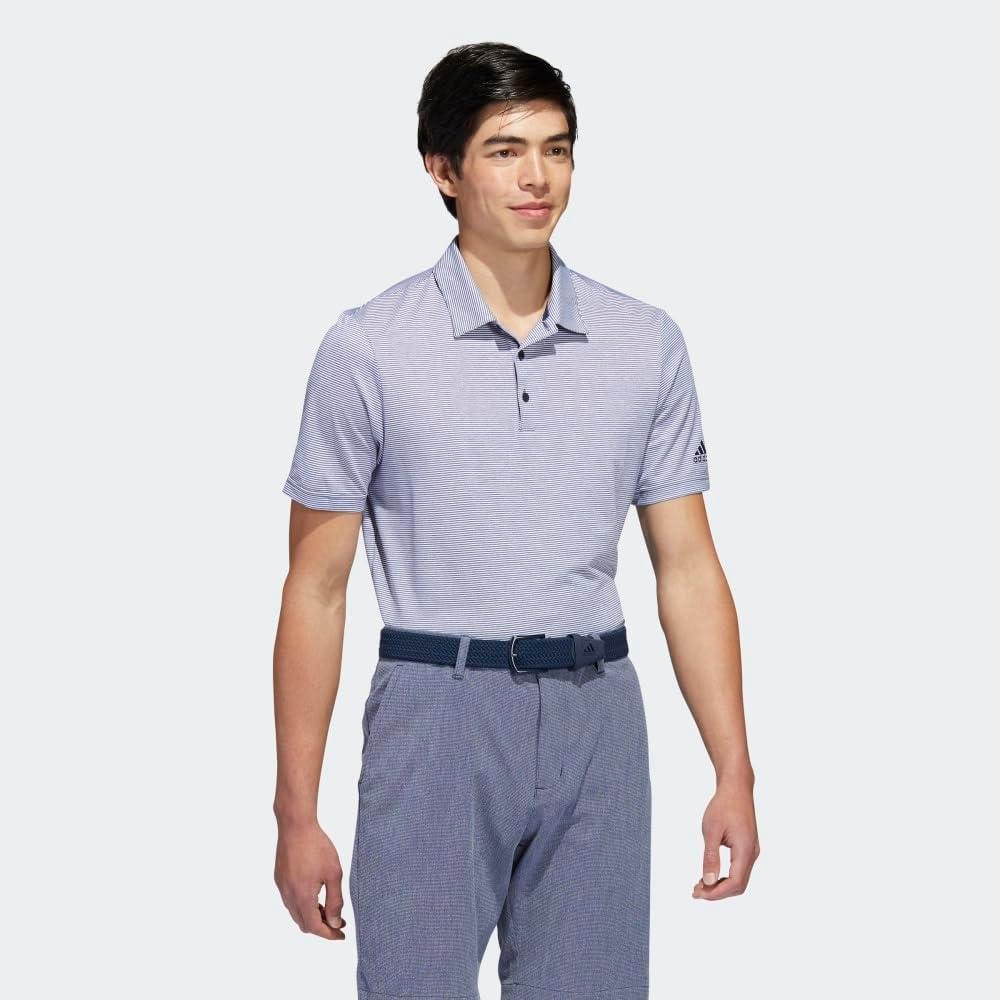 imageadidas Mens Ottoman Golf Polo ShirtCollegiate NavyWhite