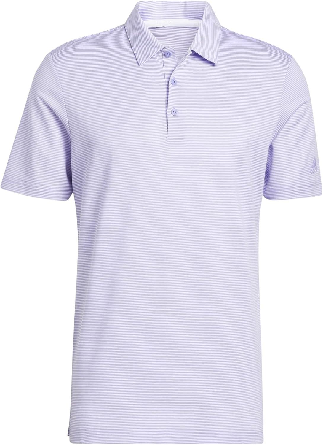 imageadidas Mens Ottoman Golf Polo ShirtLight PurpleWhite