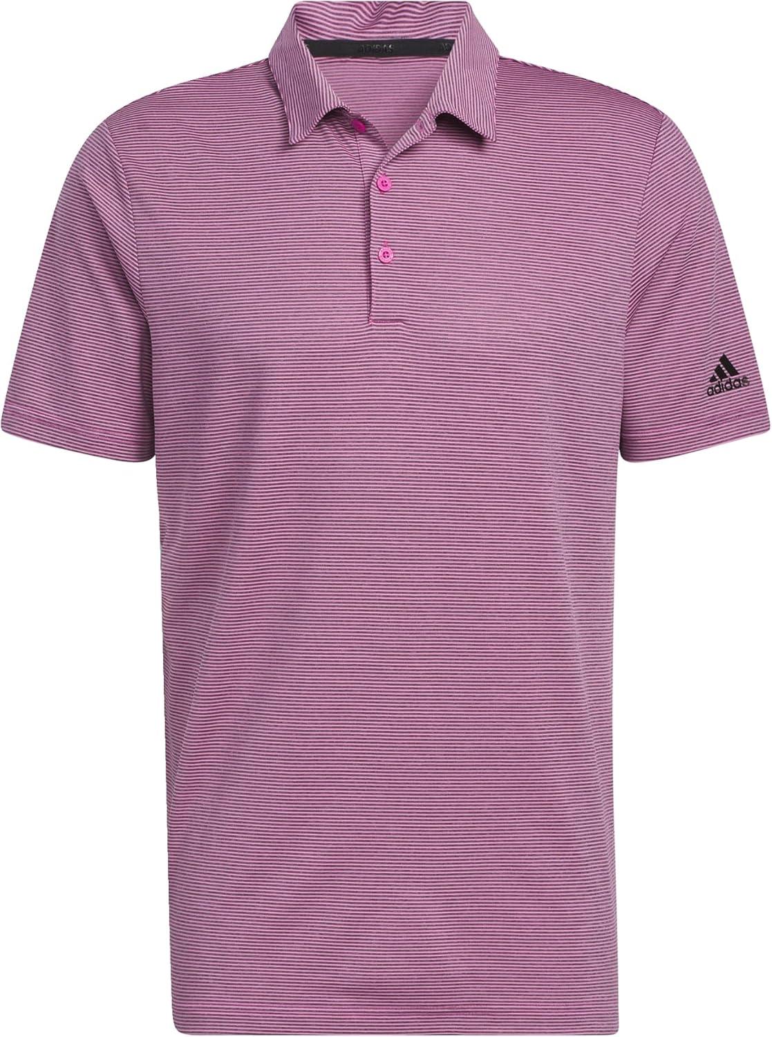 imageadidas Mens Ottoman Golf Polo ShirtLucid FuchsiaBlack