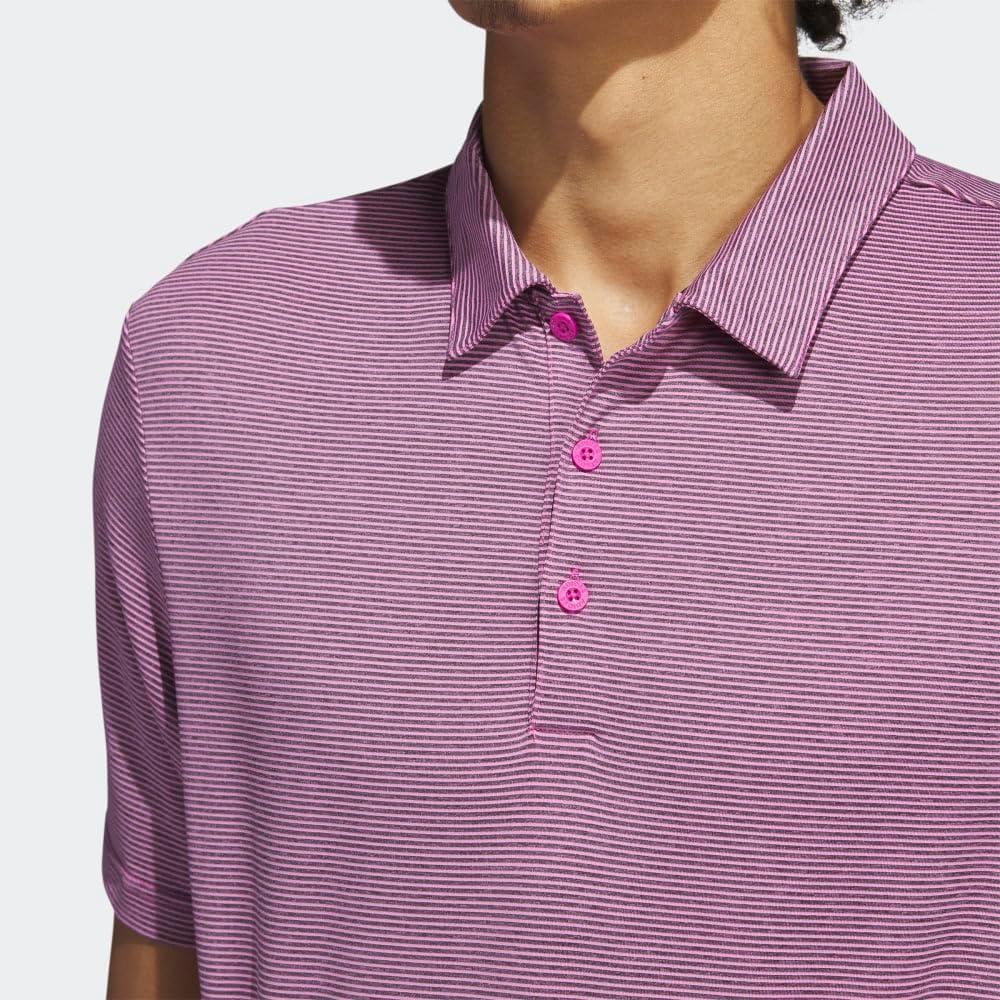 imageadidas Mens Ottoman Golf Polo ShirtLucid FuchsiaBlack