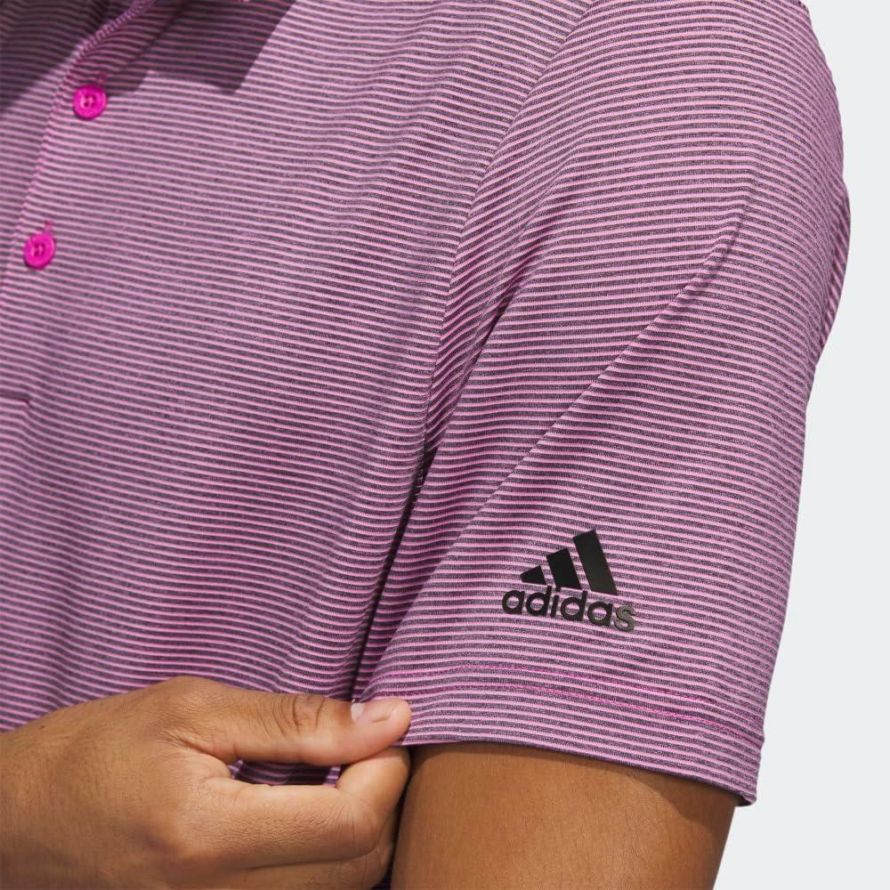 imageadidas Mens Ottoman Golf Polo ShirtLucid FuchsiaBlack