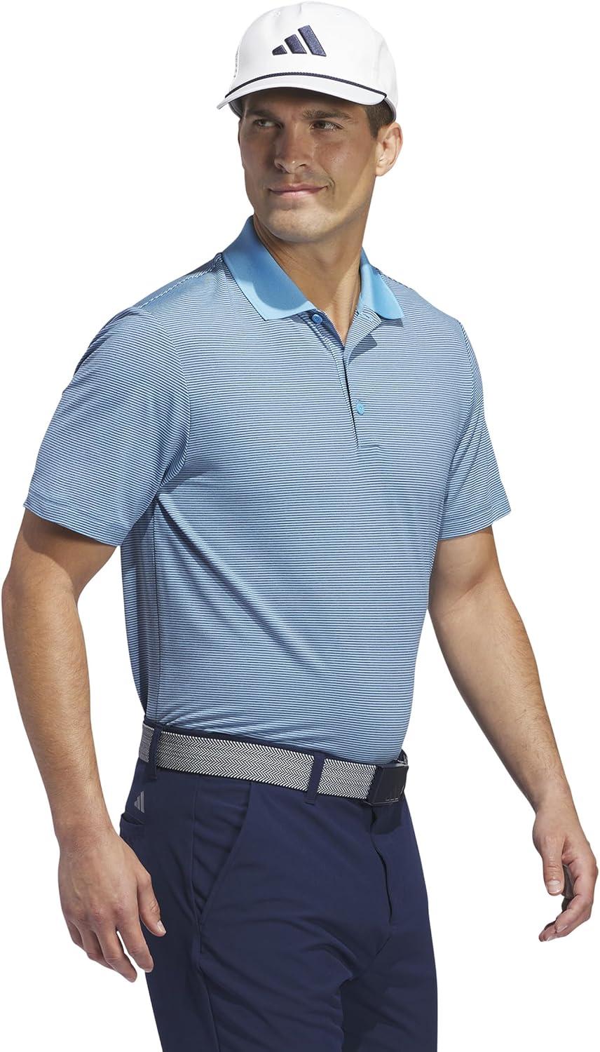 imageadidas Mens Ottoman Golf Polo ShirtSemi Blue Burst