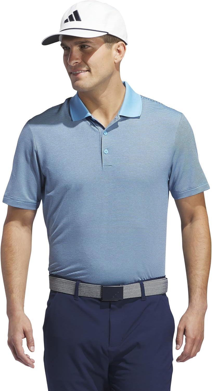 imageadidas Mens Ottoman Golf Polo ShirtSemi Blue Burst