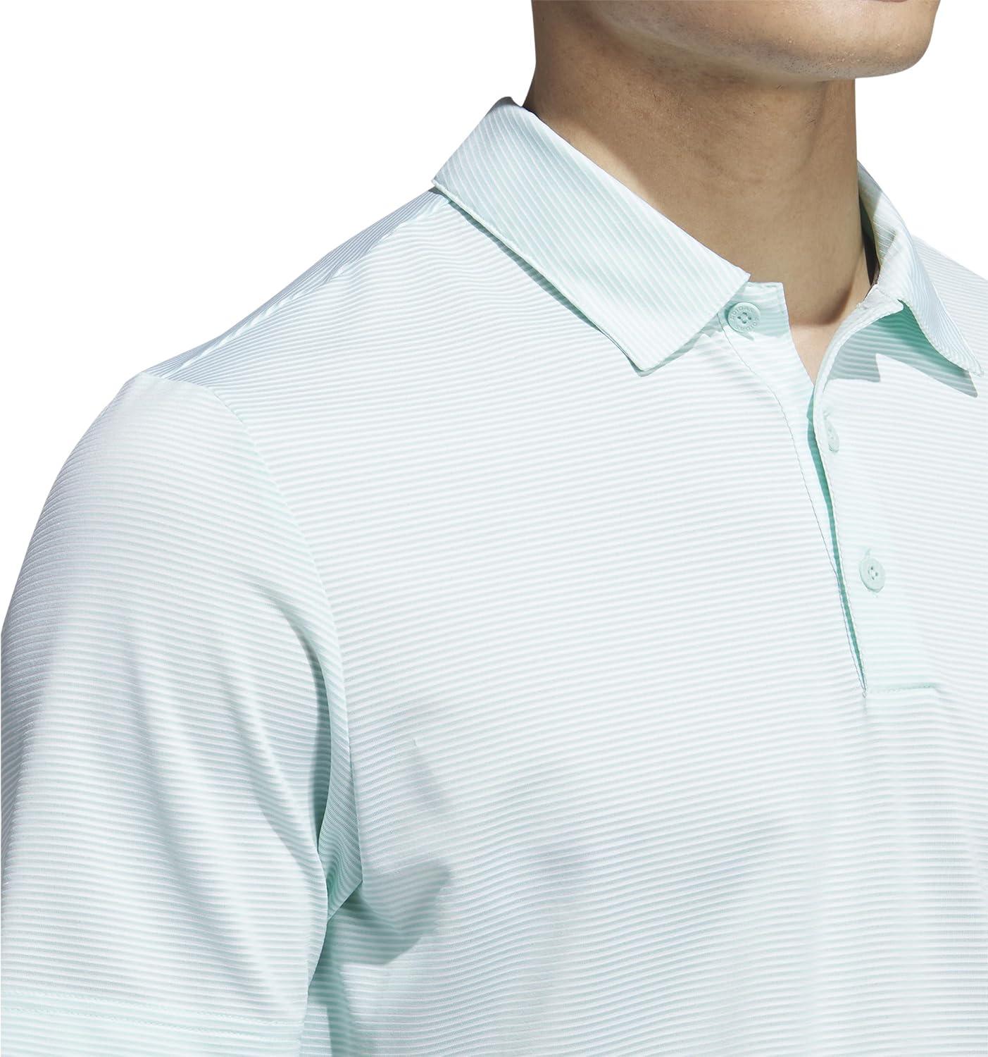 imageadidas Mens Ottoman Golf Polo ShirtSemi Flash AquaWhite