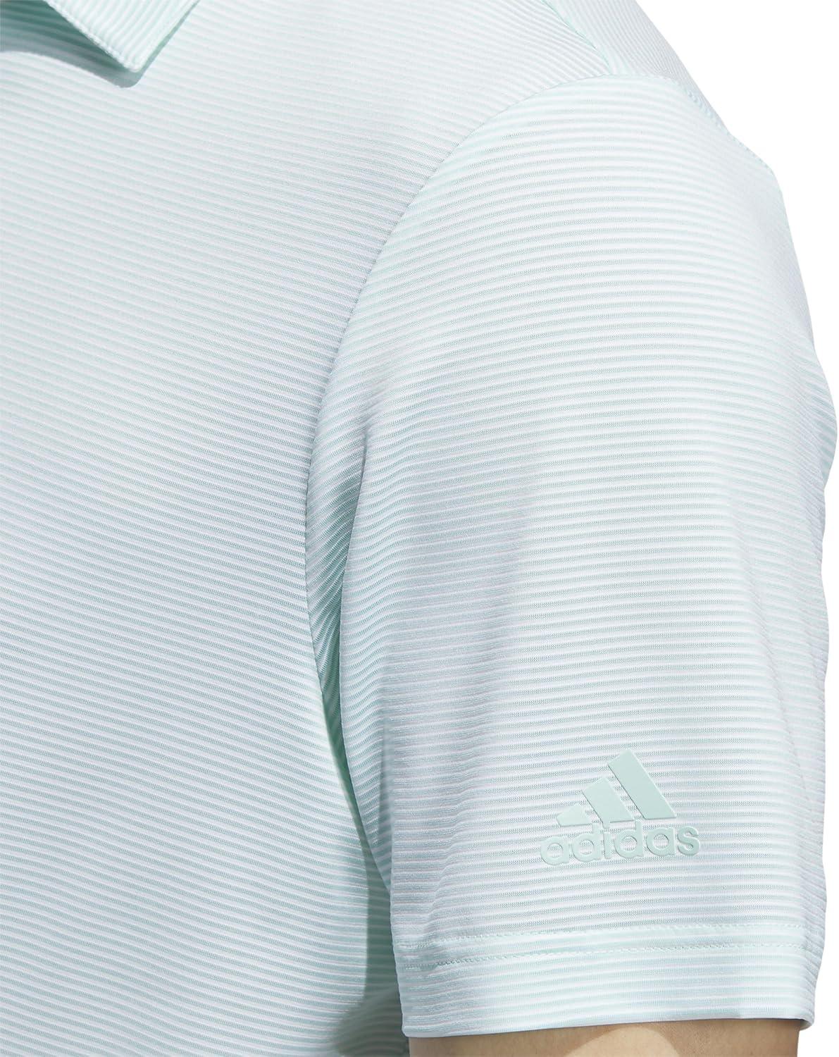 imageadidas Mens Ottoman Golf Polo ShirtSemi Flash AquaWhite