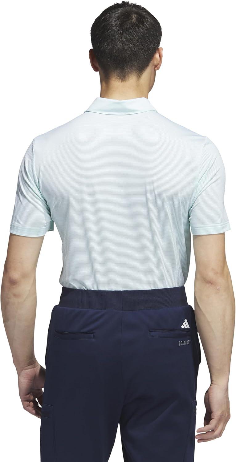 imageadidas Mens Ottoman Golf Polo ShirtSemi Flash AquaWhite