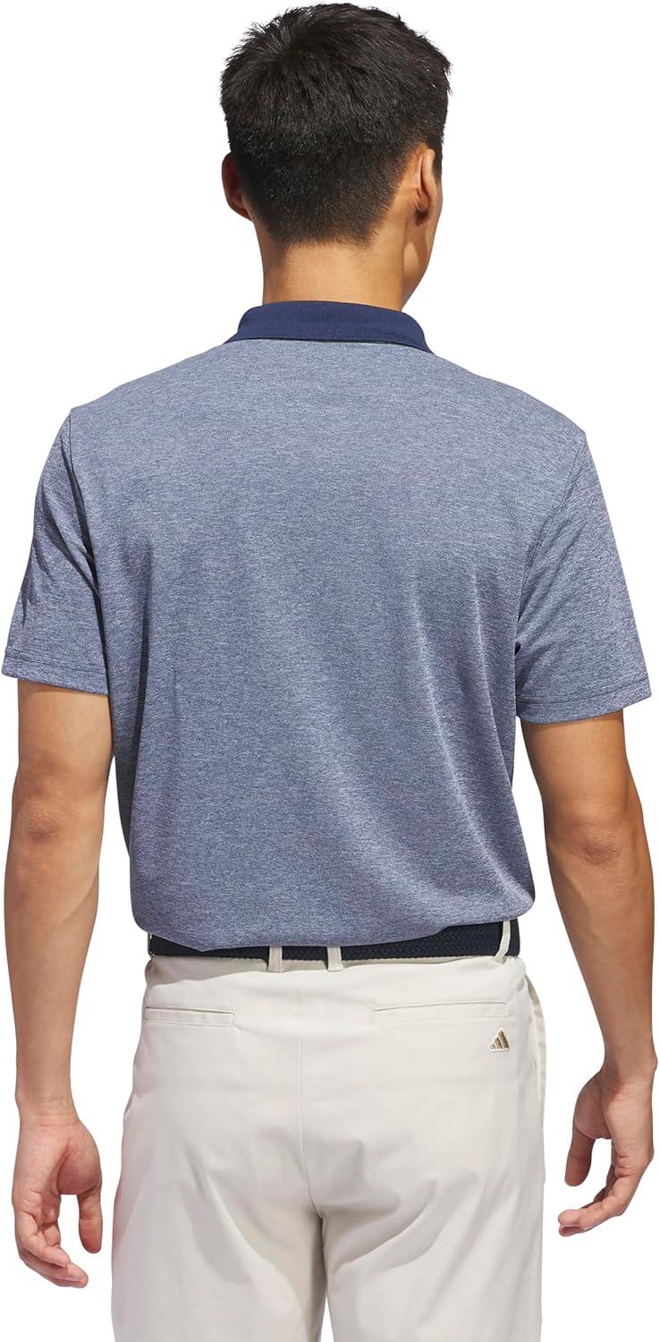 imageadidas Mens Performance Heathered Polo ShirtBlue