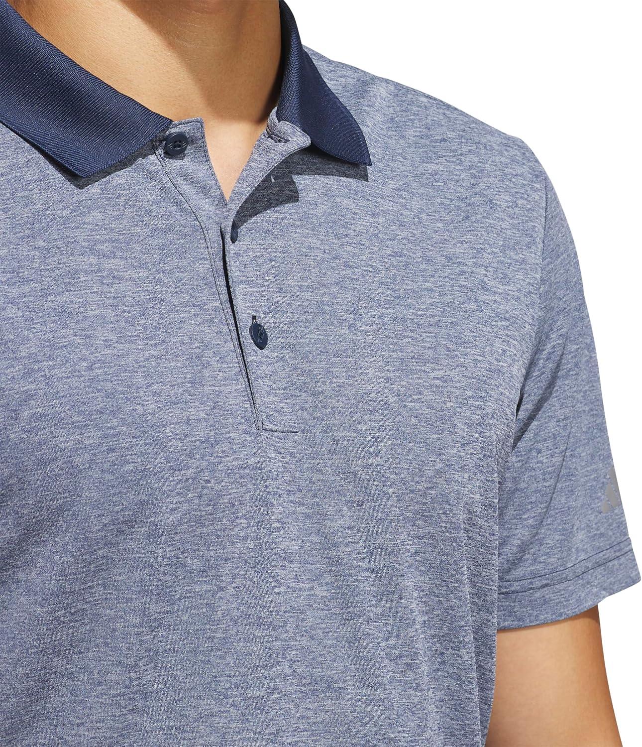 imageadidas Mens Performance Heathered Polo ShirtBlue