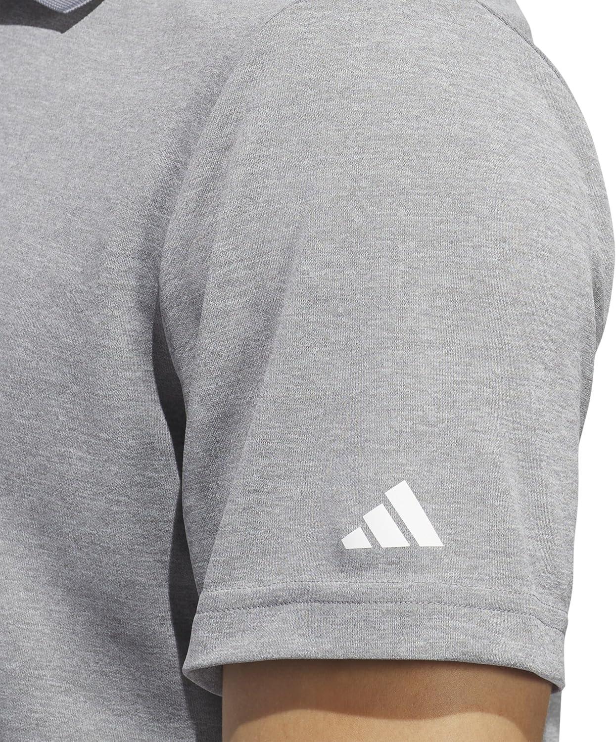 imageadidas Mens Performance Heathered Polo ShirtGrey Three