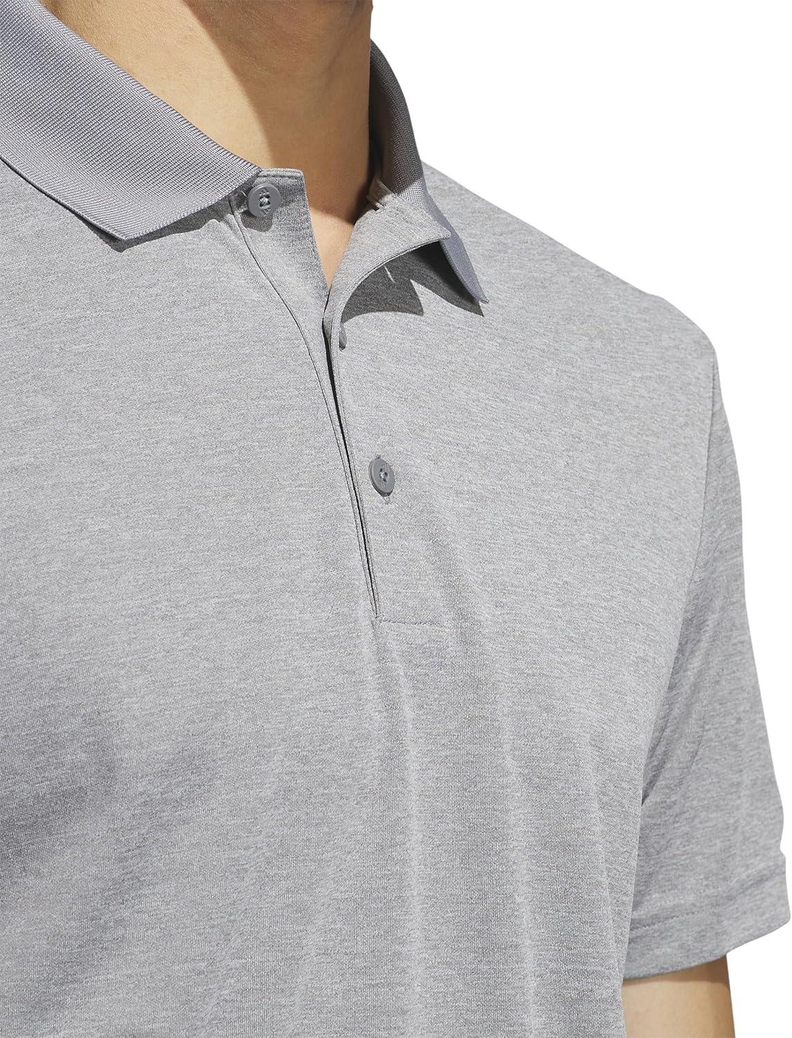imageadidas Mens Performance Heathered Polo ShirtGrey Three