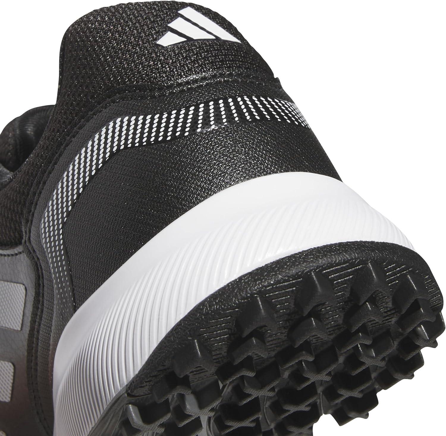 imageadidas Mens Traxion Response Spikeless Golf ShoeCore BlackSilver MetFtwr White