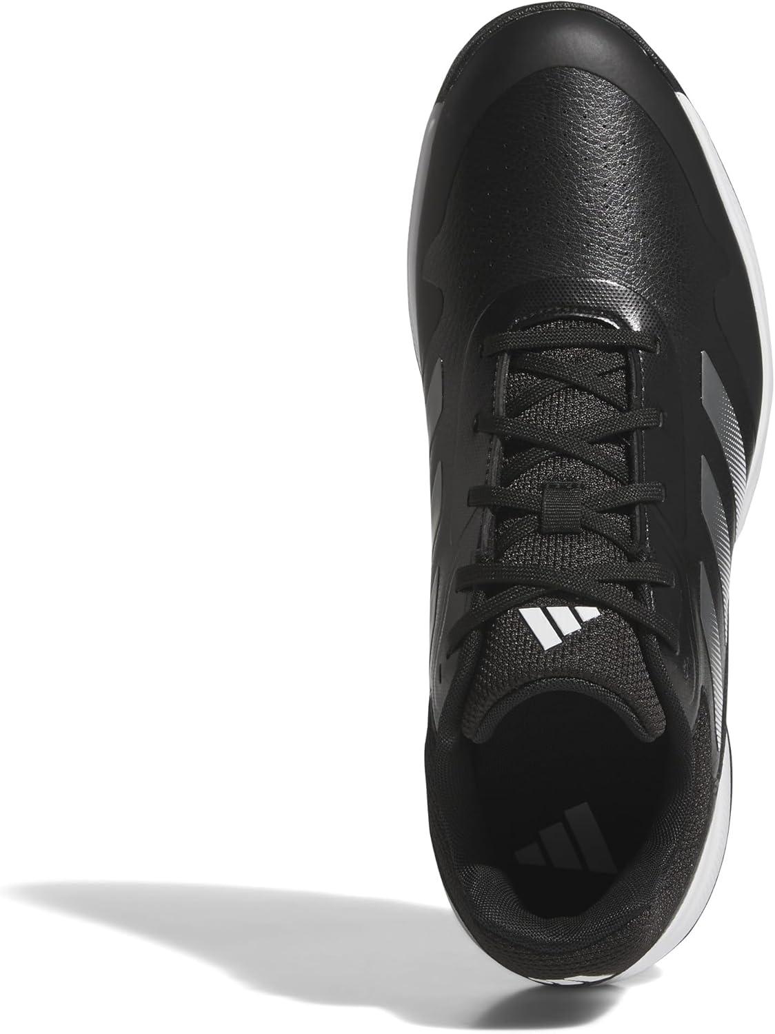 imageadidas Mens Traxion Response Spikeless Golf ShoeCore BlackSilver MetFtwr White