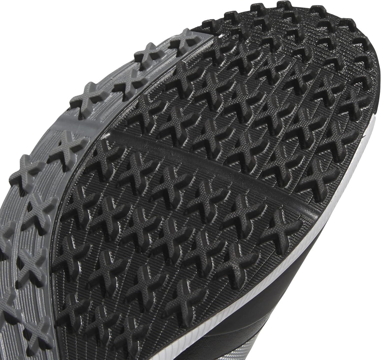 imageadidas Mens Traxion Response Spikeless Golf ShoeCore BlackSilver MetFtwr White