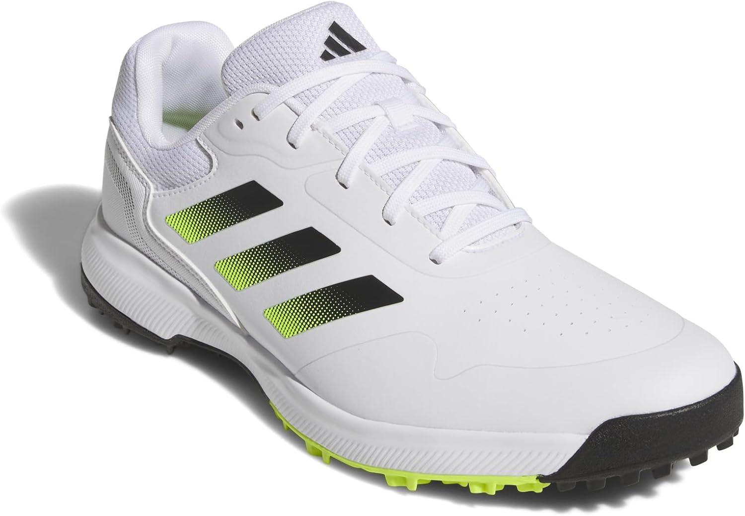 imageadidas Mens Traxion Response Spikeless Golf ShoeFtwr WhiteCore BlackLucid Lemon