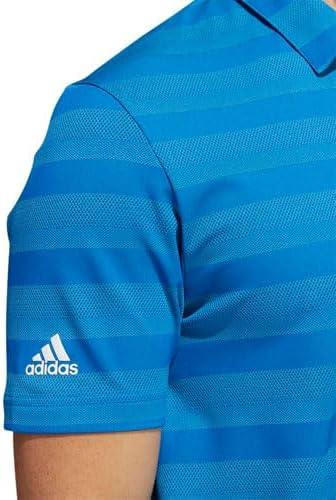 imageadidas Mens TwoColor Stripe Polo ShirtBlue RushSemi Mint Rush