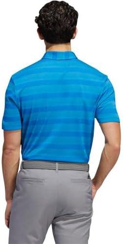 imageadidas Mens TwoColor Stripe Polo ShirtBlue RushSemi Mint Rush