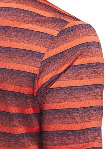 imageadidas Mens TwoColor Stripe Polo ShirtCollegiate NavyBright Red