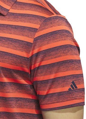 imageadidas Mens TwoColor Stripe Polo ShirtCollegiate NavyBright Red