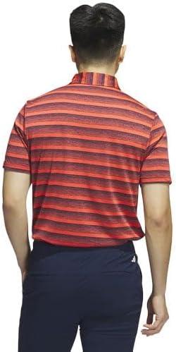 imageadidas Mens TwoColor Stripe Polo ShirtCollegiate NavyBright Red