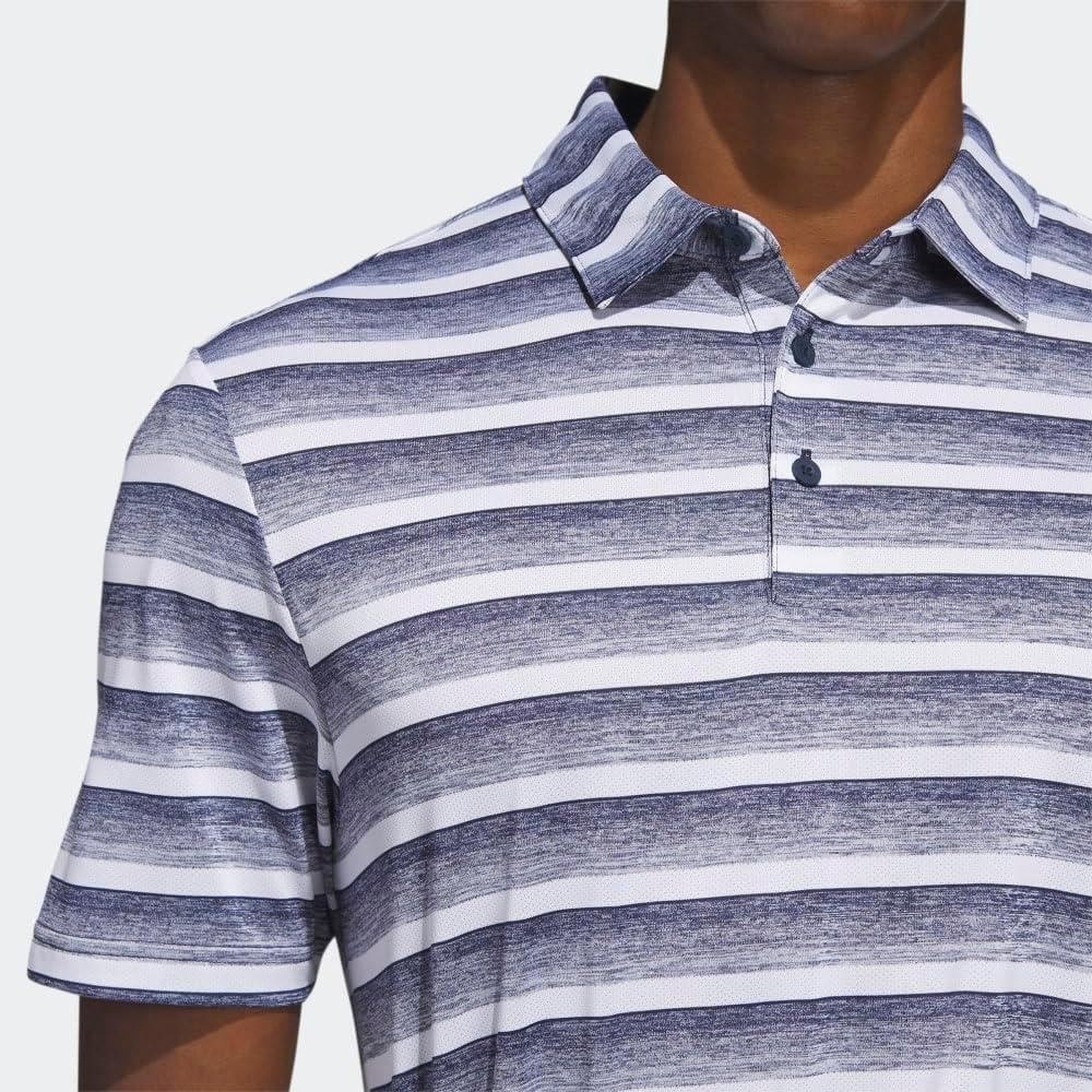 imageadidas Mens TwoColor Stripe Polo ShirtCollegiate NavyWhite