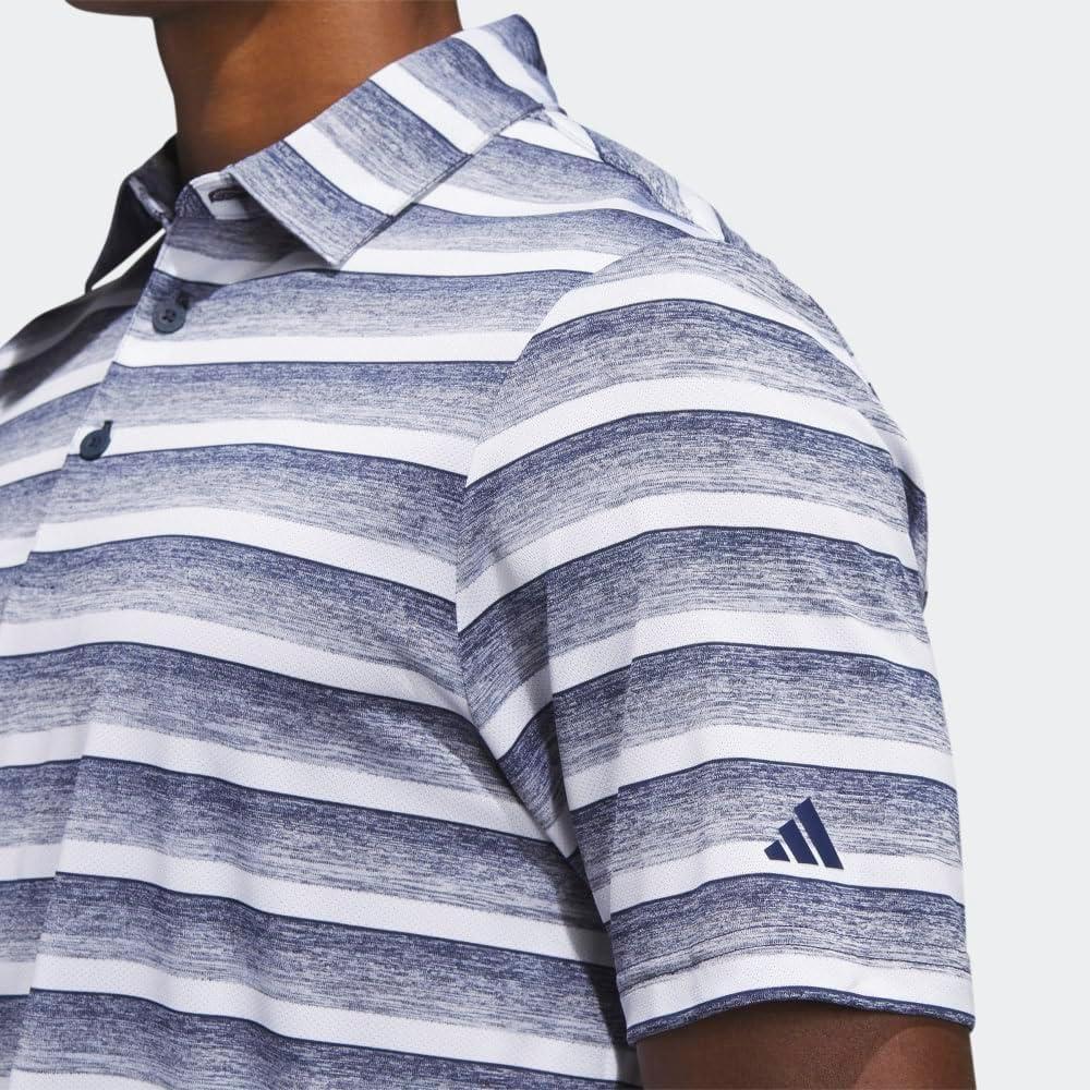 imageadidas Mens TwoColor Stripe Polo ShirtCollegiate NavyWhite