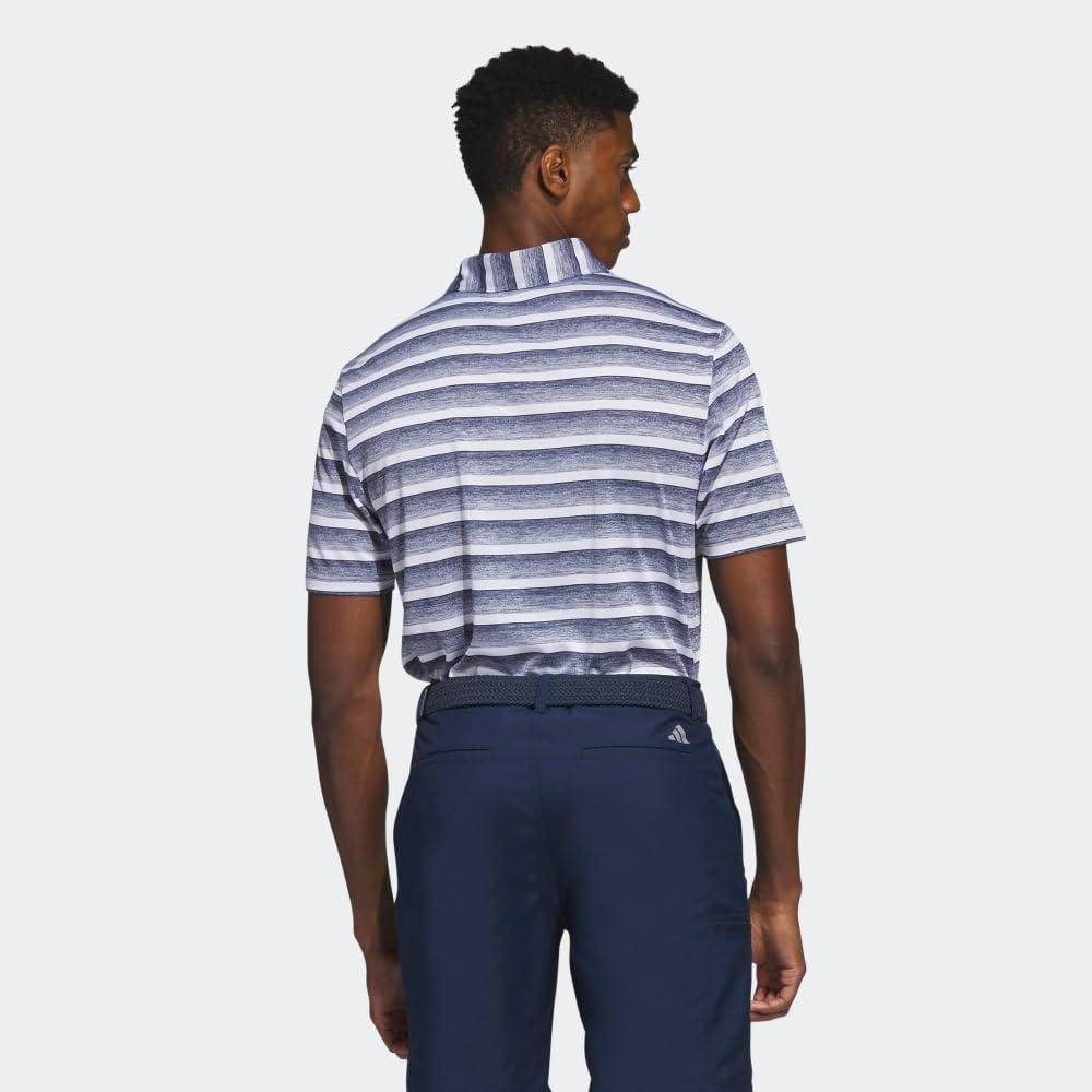 imageadidas Mens TwoColor Stripe Polo ShirtCollegiate NavyWhite