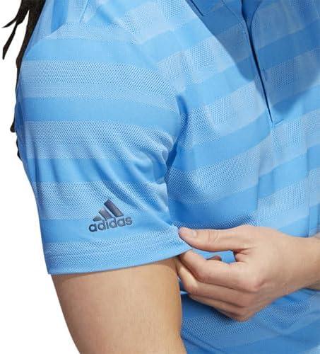 imageadidas Mens TwoColor Stripe Polo ShirtPulse BlueBliss Blue
