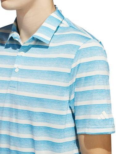 imageadidas Mens TwoColor Stripe Polo ShirtSemi Blue BurstIvory