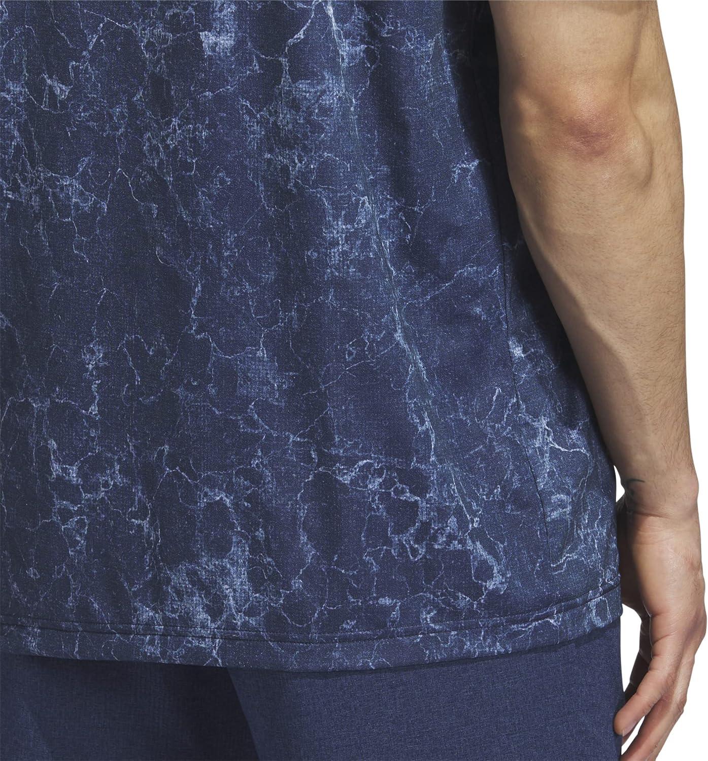 imageadidas Mens Ultimate365 Printed Golf Polo ShirtCollegiate Navy