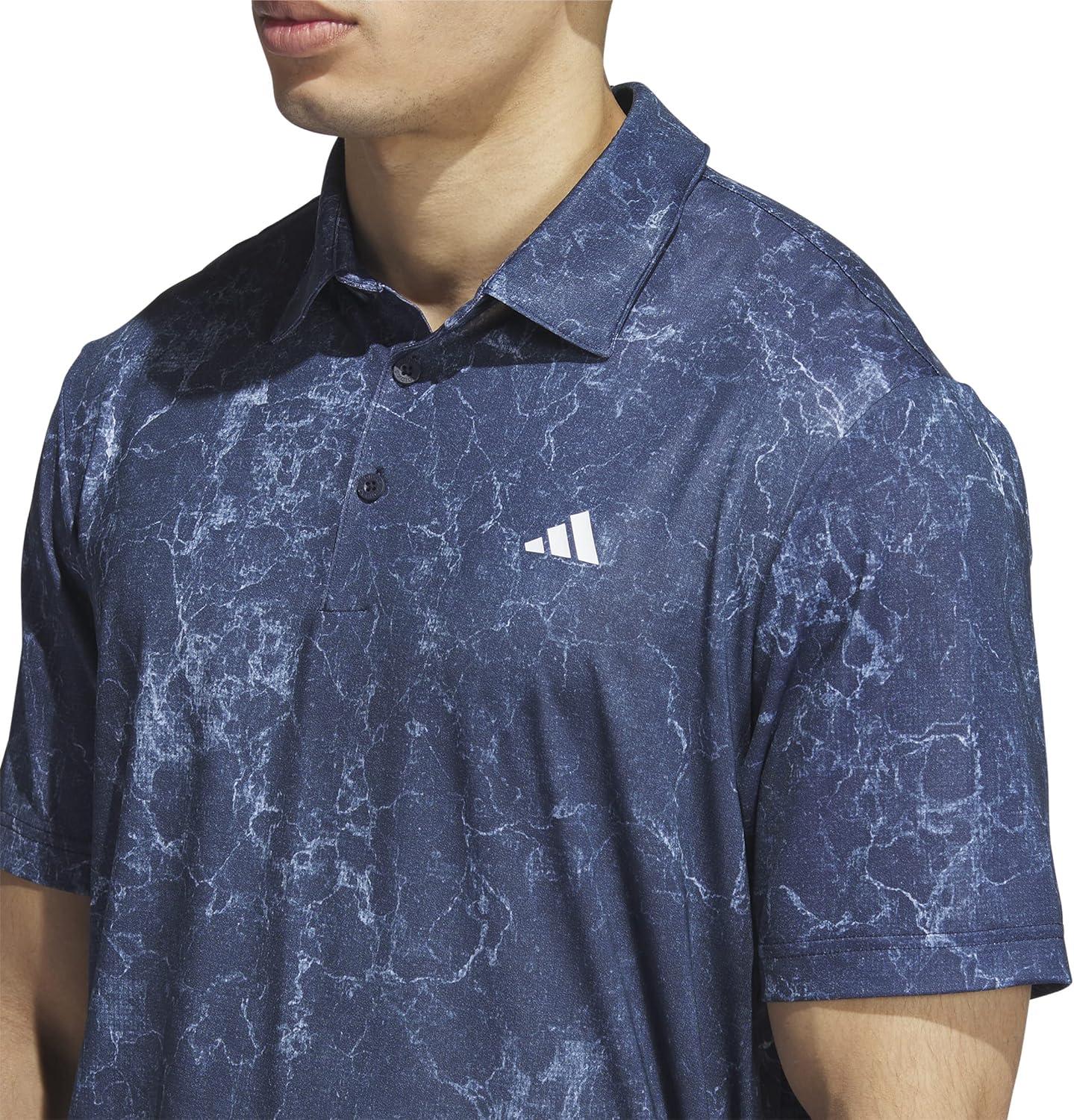 imageadidas Mens Ultimate365 Printed Golf Polo ShirtCollegiate Navy