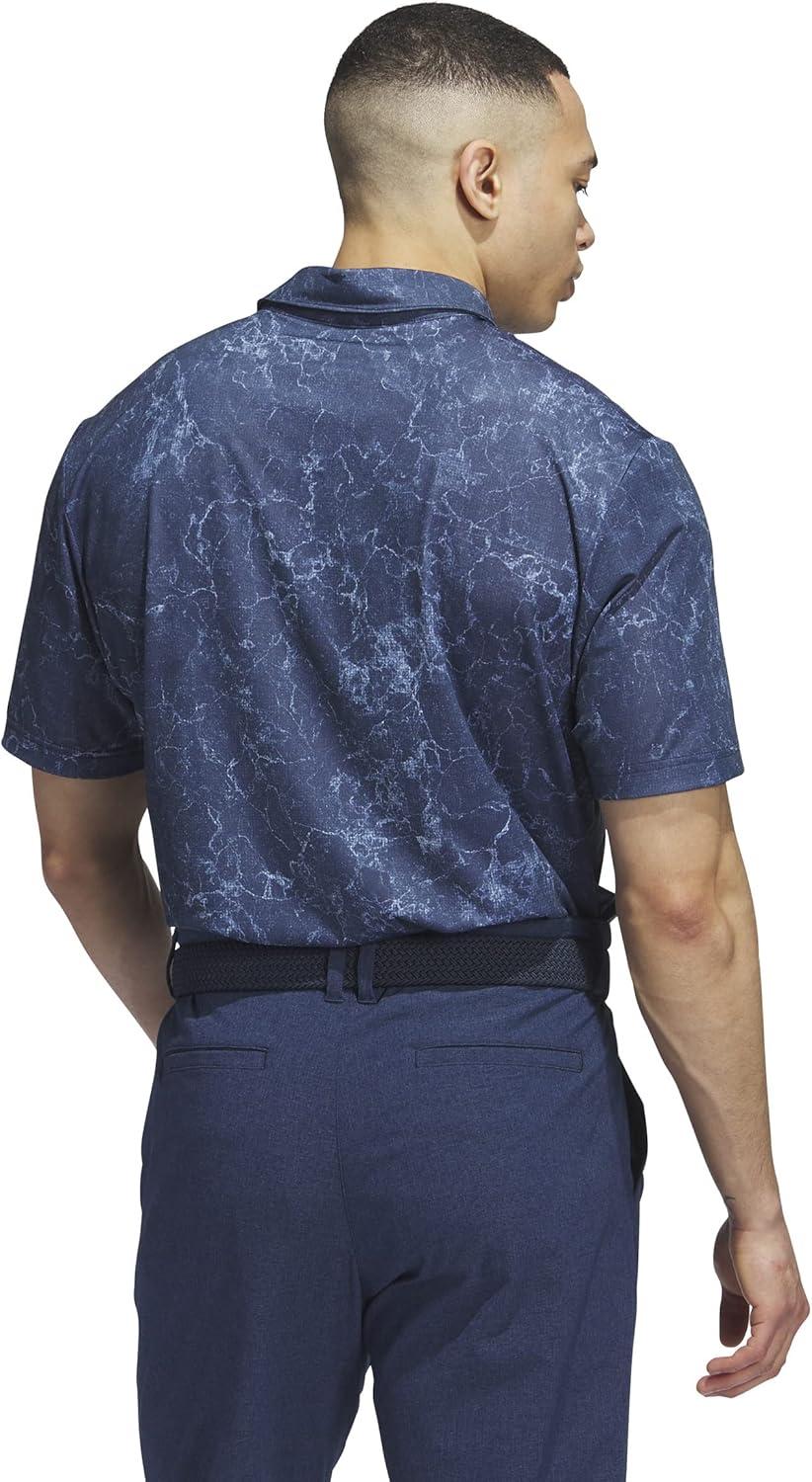 imageadidas Mens Ultimate365 Printed Golf Polo ShirtCollegiate Navy