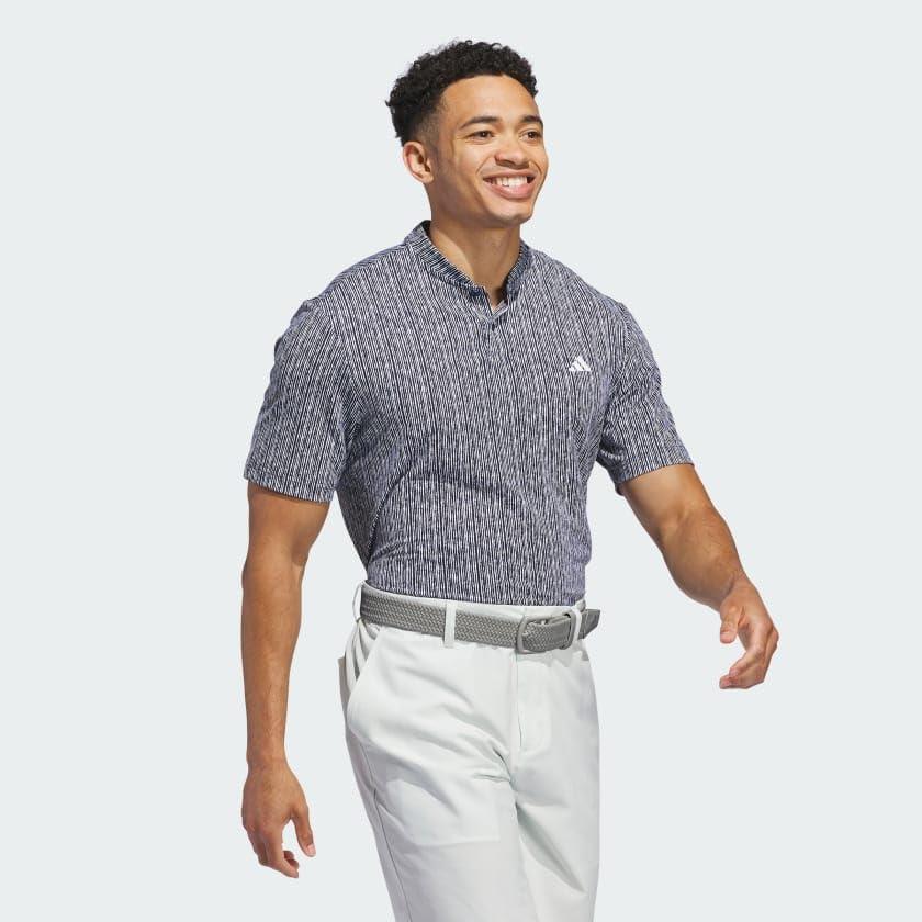 imageadidas Mens Ultimate365 Printed Golf Polo ShirtCollegiate NavyWhite