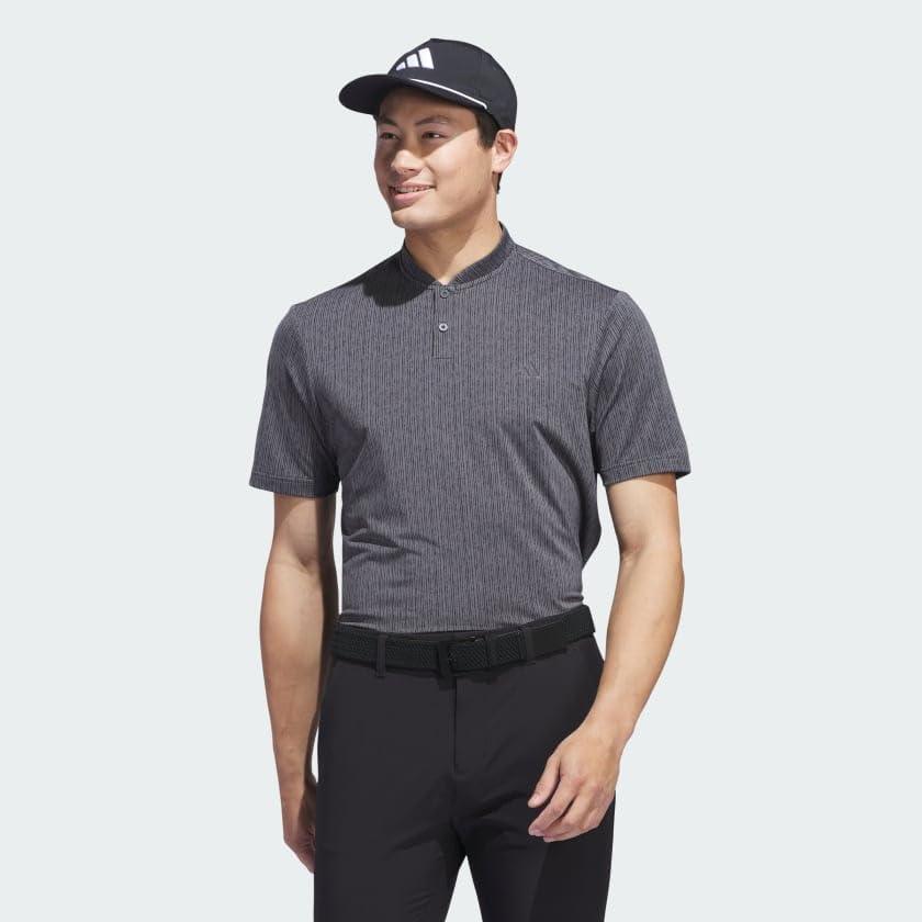 imageadidas Mens Ultimate365 Printed Golf Polo ShirtGrey SixBlack