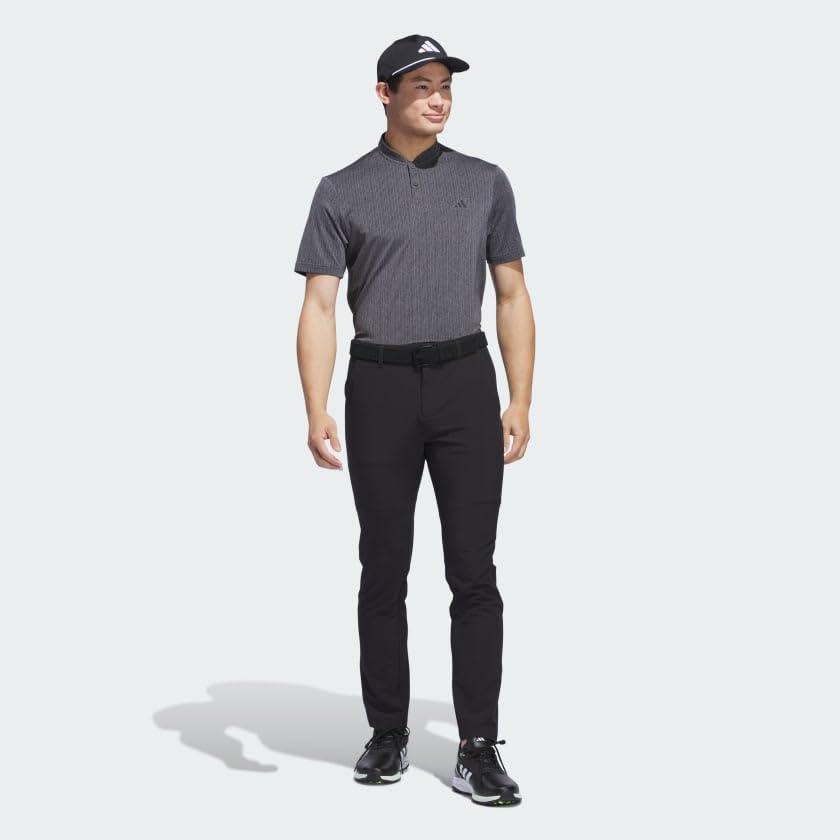 imageadidas Mens Ultimate365 Printed Golf Polo ShirtGrey SixBlack
