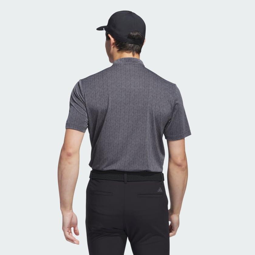imageadidas Mens Ultimate365 Printed Golf Polo ShirtGrey SixBlack