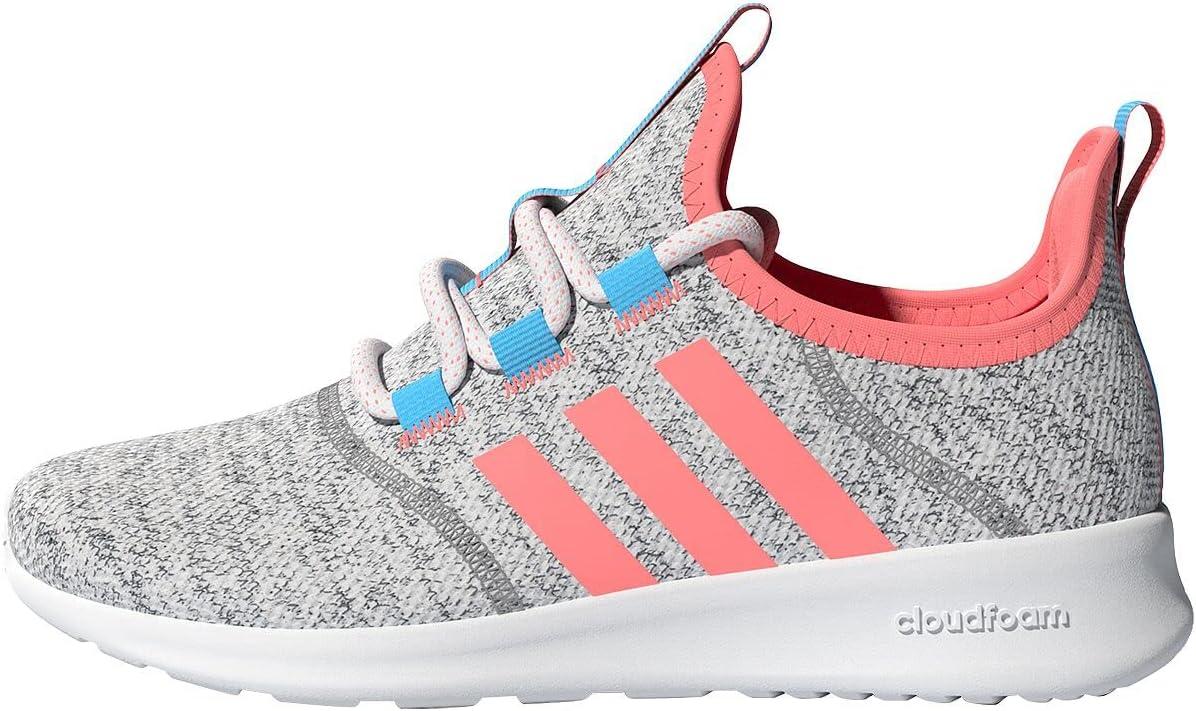 imageadidas Womens Cloudfoam Pure Running ShoeWhiteAcid RedGrey