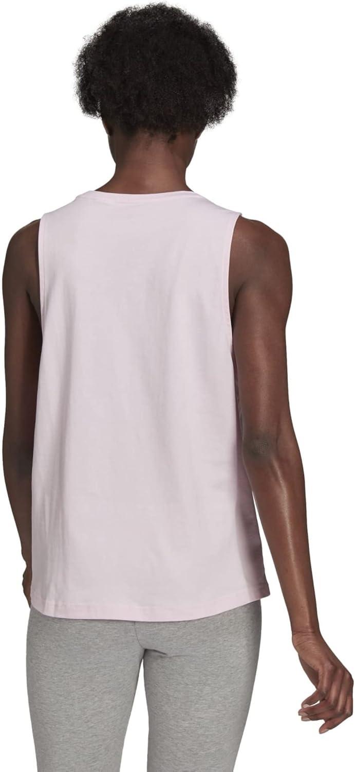 imageadidas Womens Essentials Big Logo Tank TopClear PinkWhite
