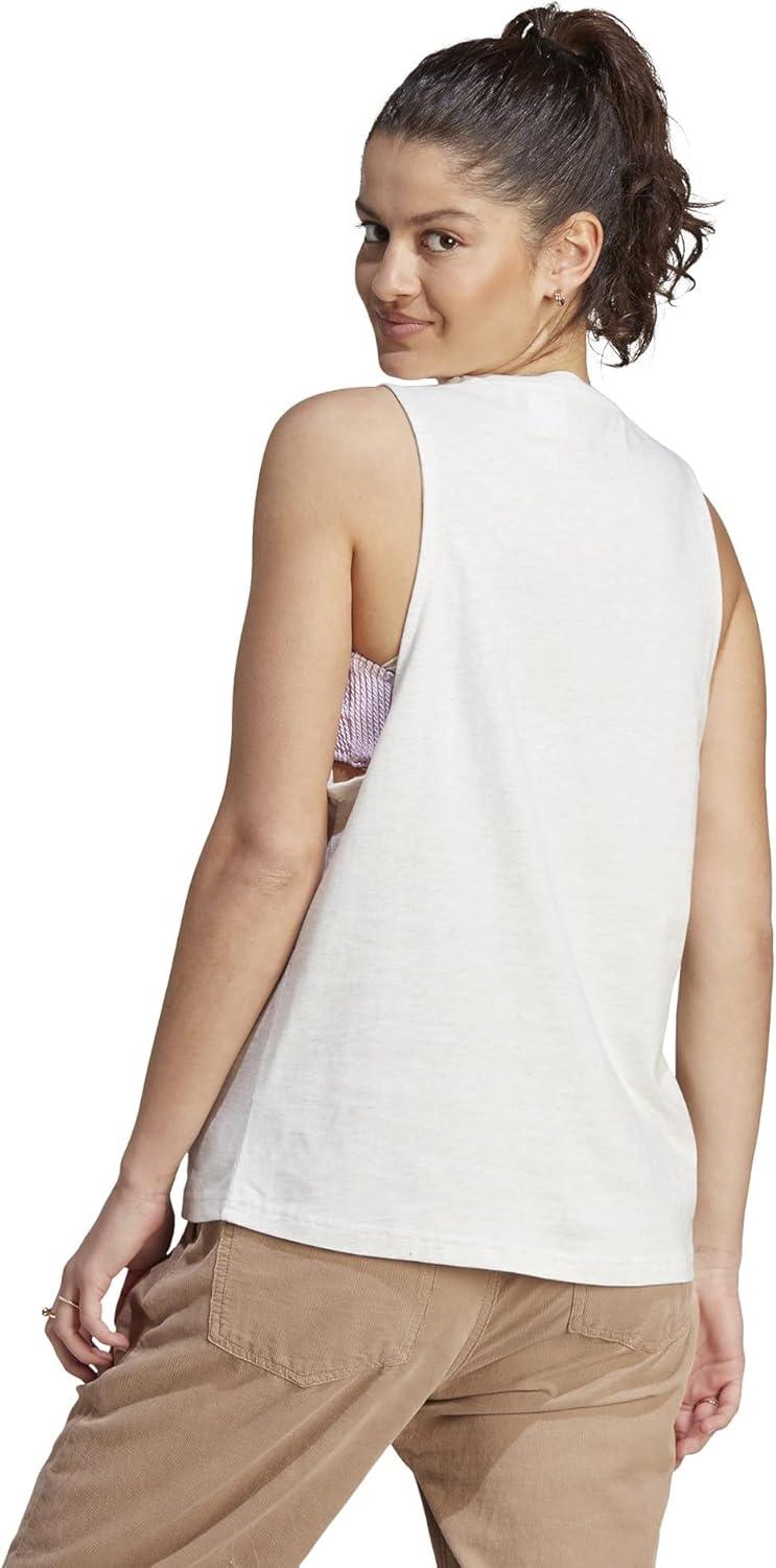 imageadidas Womens Essentials Big Logo Tank TopOff White MelangeWhite