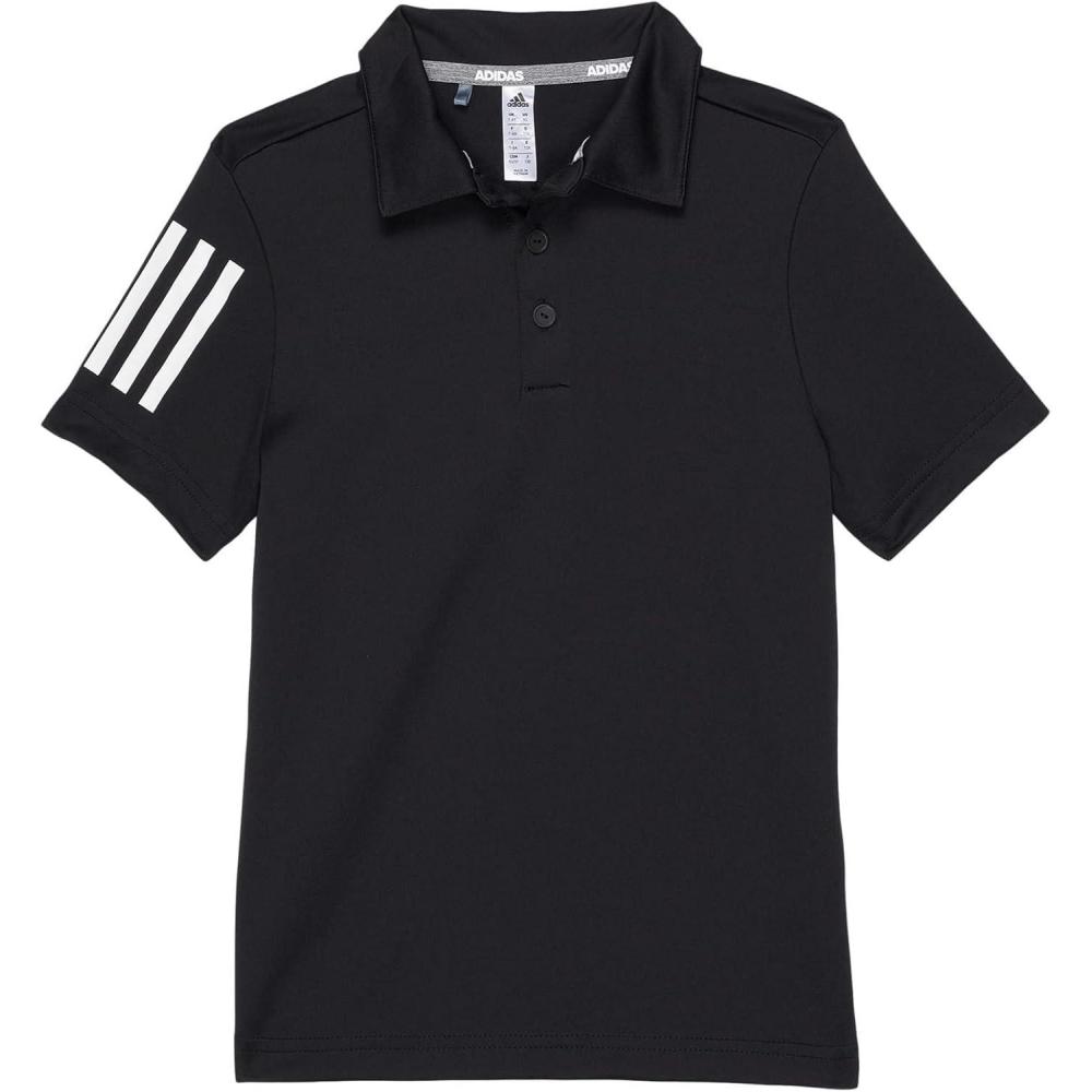 imageadidas Boys 3Stripes Golf Polo ShirtBlack